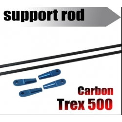 Carbon fiber tail support rod for 500 size
