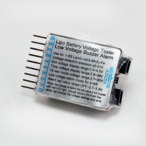 Lipo battery voltage tester and Low voltage buzzer alarm