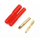  Gold Coated Banana Connector Set 2.0mm with housing ( Uni:1 )