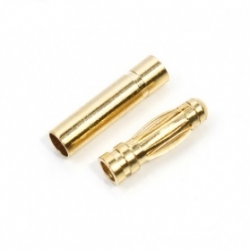 Gold Coated Banana Connector Set 3.0mm  1 Par