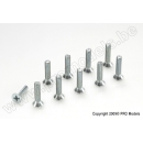 GF-0171-004  Countersunk screw, M3X12, Galvanized Steel (10pcs)