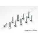 GF-0171-006  Countersunk screw, M3X20, Galvanized Steel (10pcs)