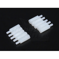 5.6mm x 21mm M3 Nylon Threaded Spacer (10pc)