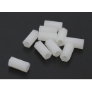 5.6mm x 12mm M3 Nylon Tapped Spacer (10pc)